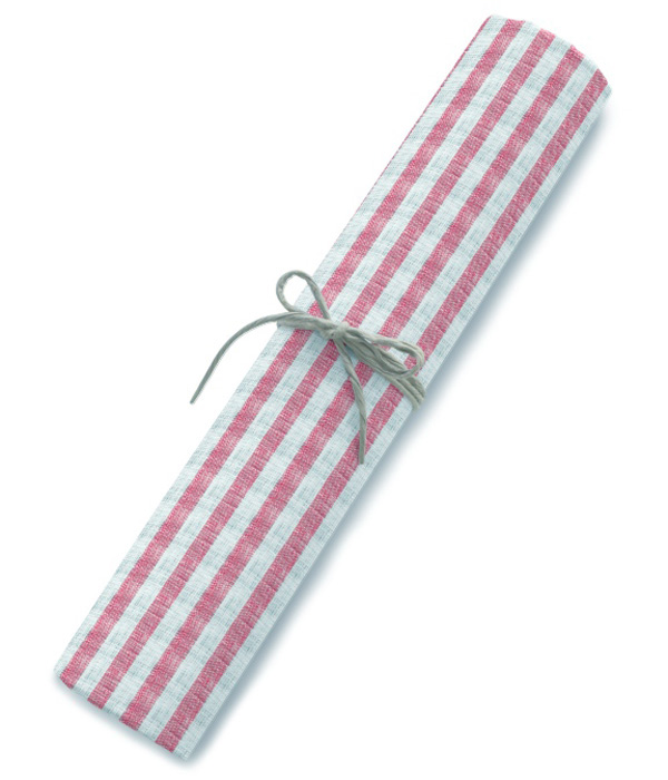 【まとめ買い対象】Albini リネンレッドストライプシャツ