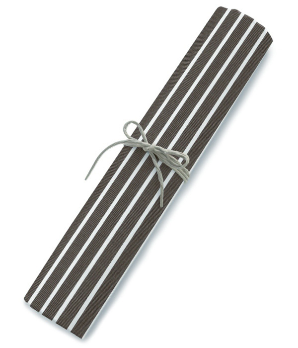 【まとめ買い対象】Albini ブラウンツイルストライプシャツ