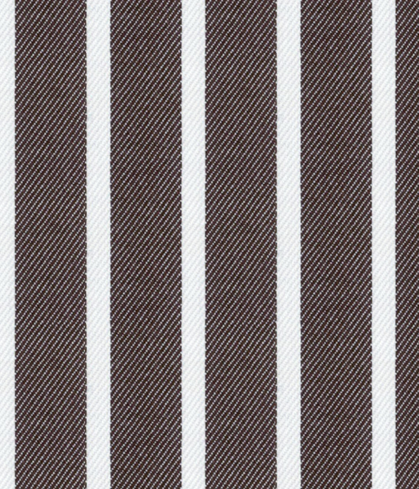 【まとめ買い対象】Albini ブラウンツイルストライプシャツ