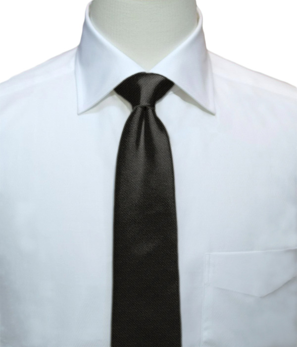 【国産】ブラック ソリッド ネクタイ