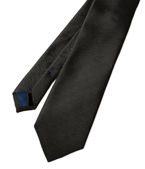【国産】ブラック ソリッド ネクタイ