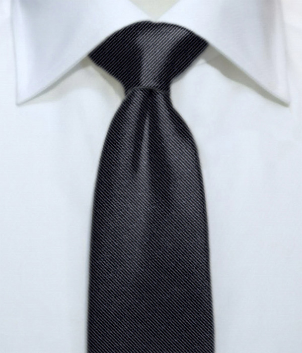 【国産】ネイビー ソリッド ネクタイ