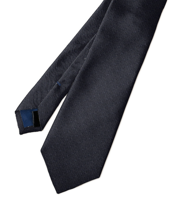 【国産】ネイビー ソリッド ネクタイ