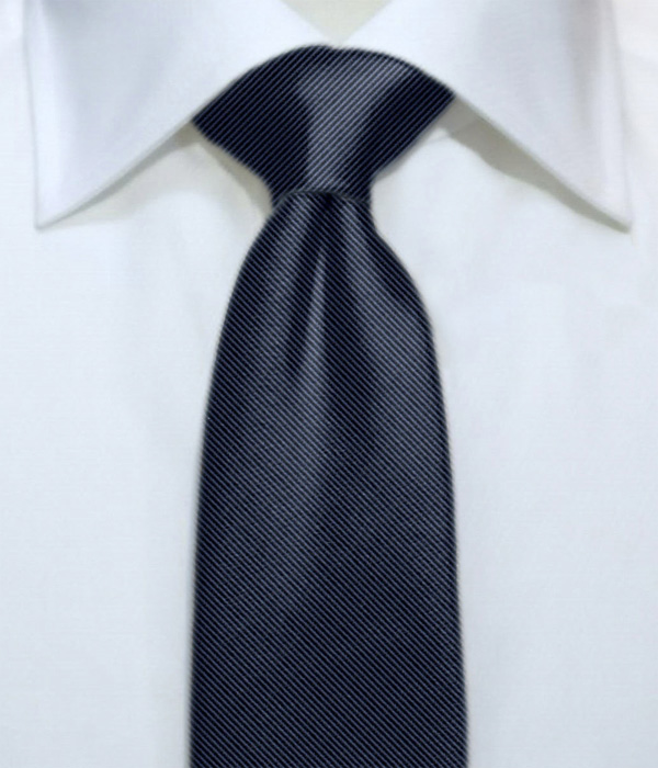 【国産】ブルー ソリッド ネクタイ