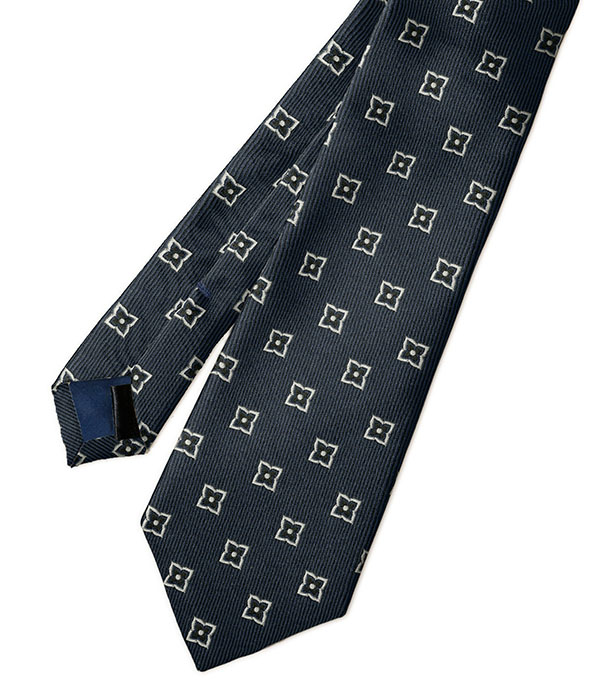 【新品】フランコバッシ ネクタイ ネイビー 紺 小紋柄 ドレス ビジネス 正規品】FRANCO BASSI（フランコバッシ）シルクネクタイ | 小