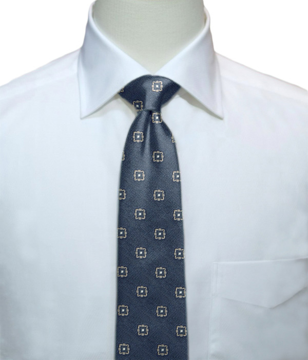 【インポート】ネイビー 小紋柄 ネクタイ