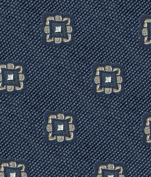 【インポート】ネイビー 小紋柄 ネクタイ