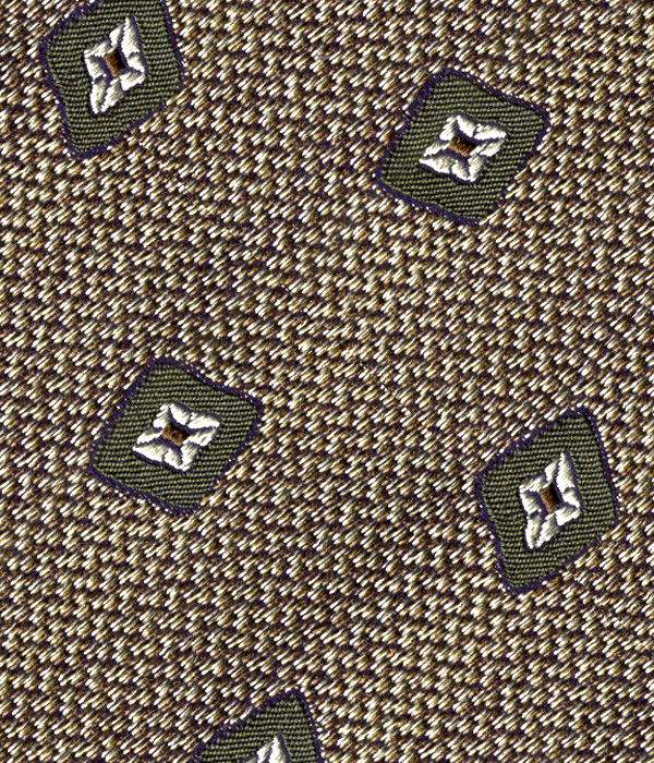 【インポート】ブラウン モチーフ柄 ネクタイ