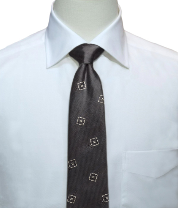 【インポート】ブラック モチーフ柄 ネクタイ