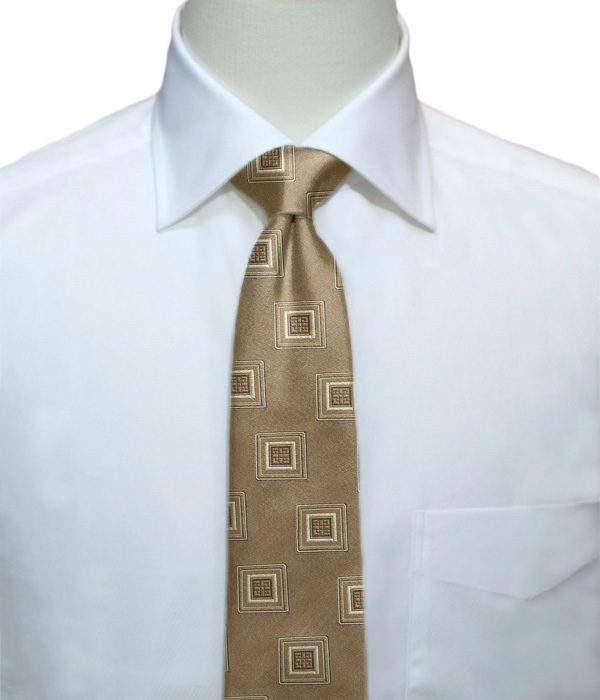 【インポート】ブラウン モチーフ柄 ネクタイ