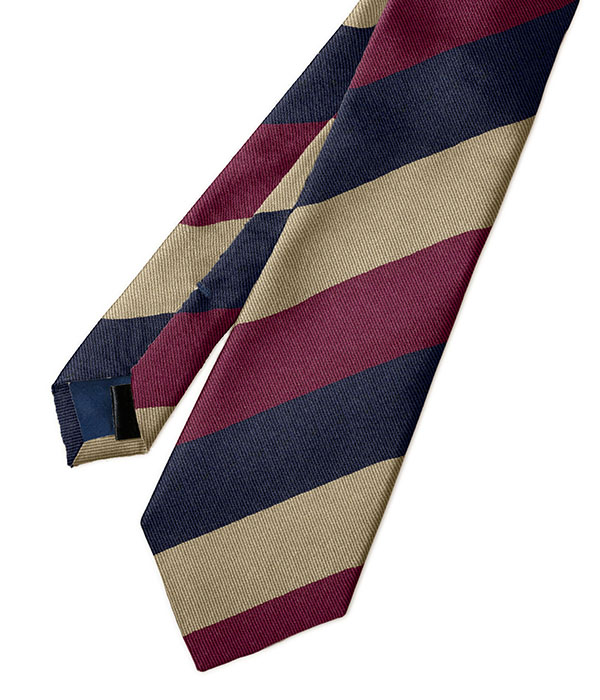 国産】ボルドー×ネイビー レジメンタル ネクタイ | 土井縫工所 公式