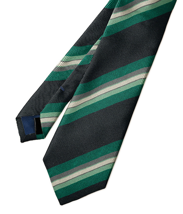 インポート】グリーン×ブラック レジメンタル ネクタイ | 土井縫工所