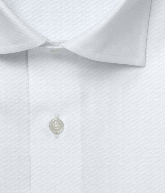 【THOMAS MASON｜JOURNEY】イージーケア ホワイト マイクロツイル ドレスシャツ（Made to Measure）