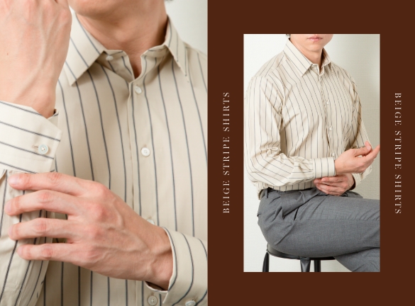 BEIGE STRIPE SHIRT