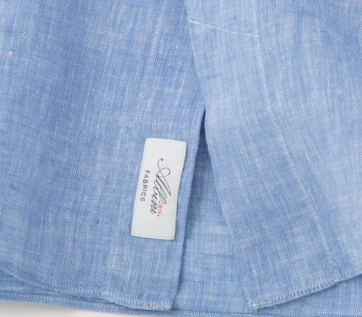 ALBINI リネンサックスシャツ