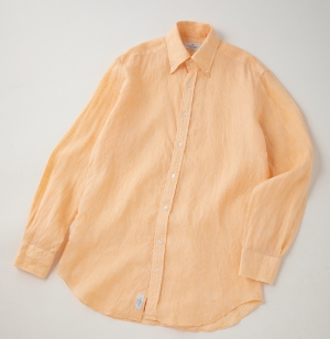 ALBINI リネンオレンジシャツ
